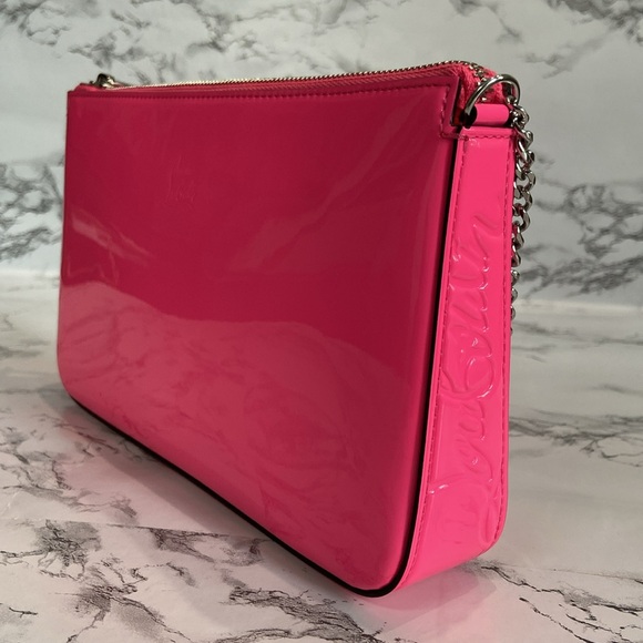 New Christian Louboutin Loubila patent leather bag in Poupidou pink - Picture 5 of 9
